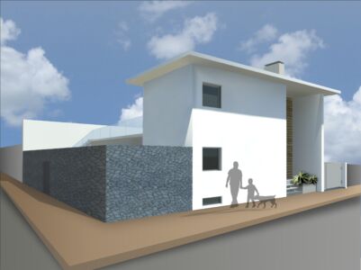 Esquina y alzado lateral.